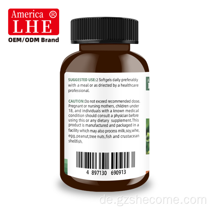 Shecome Vegane Omega-3-Algen-Softgels für die Herzgesundheit